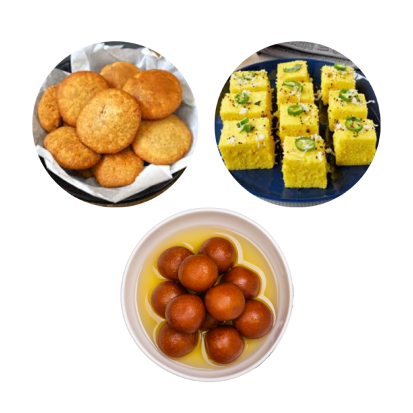 Kachori, Dhokla & Gulab Jamun Combo