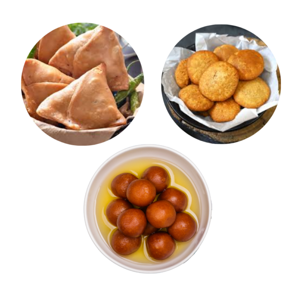 Samosa, Kachori & Gulab Jamun Combo