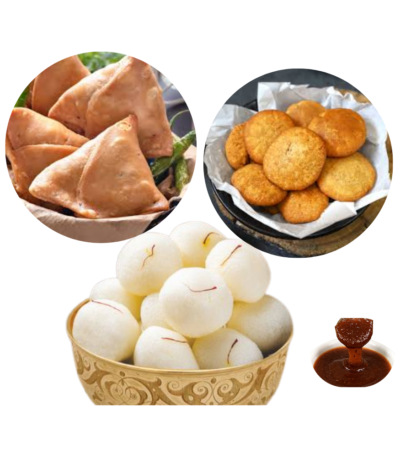 Samosa, Kachori & Rasgulla Combo 16